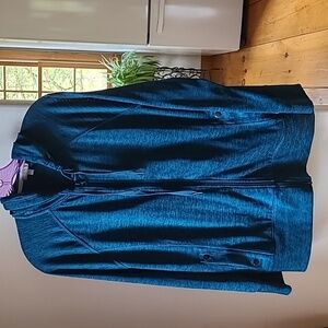 Talbots size L teal full zip hoodie.